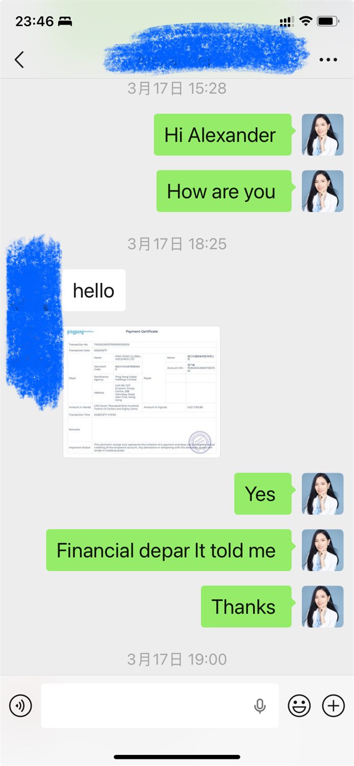 Anonymized buyer payment confirmation for solar panel order