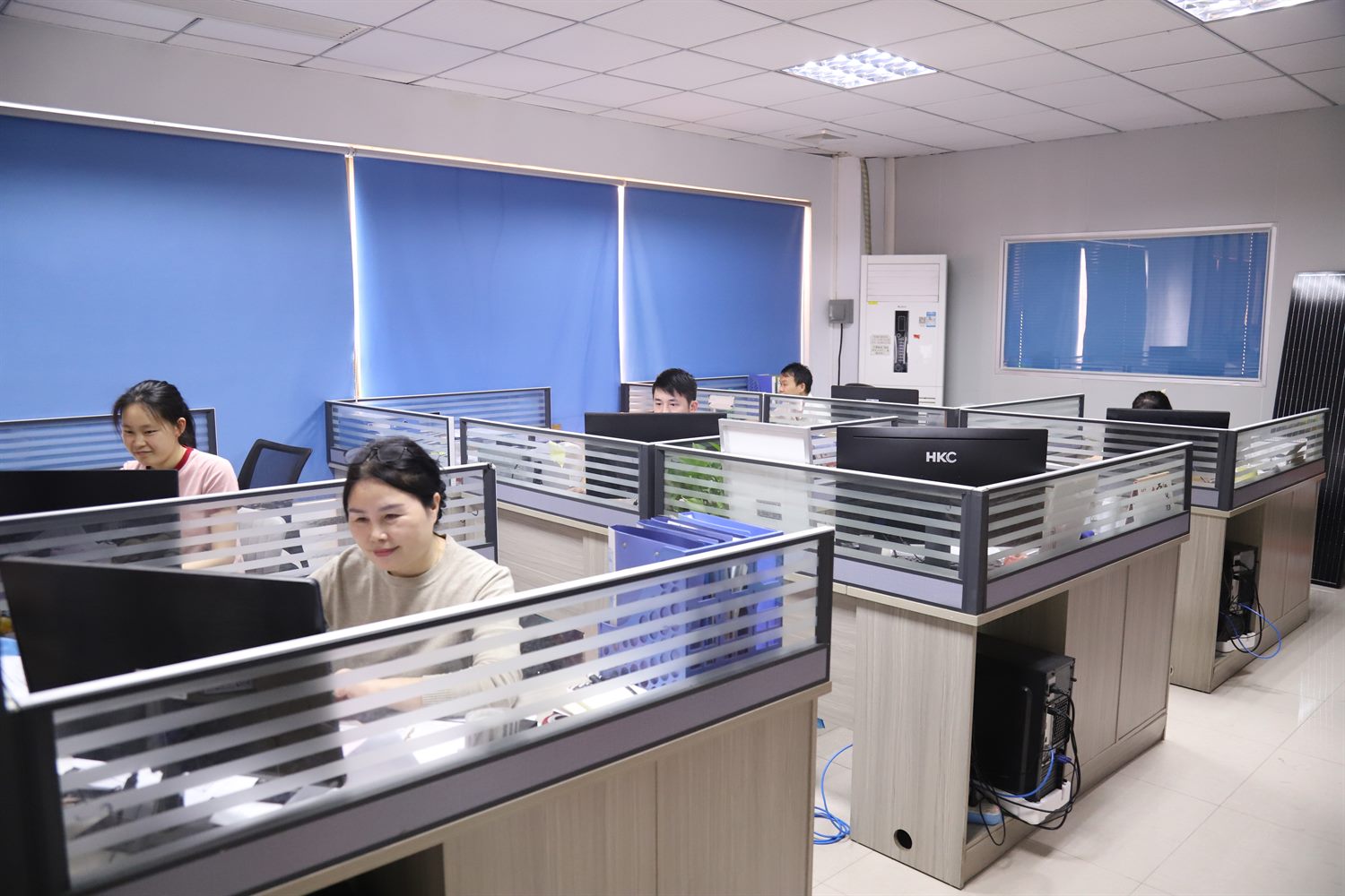 Warehouse with packed solar panel goods